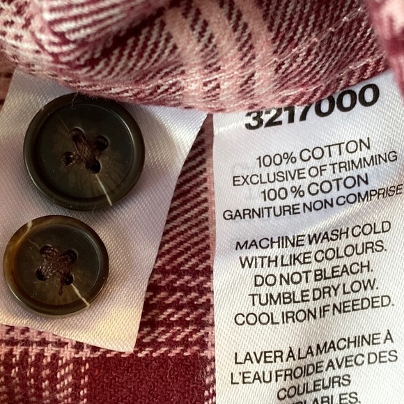 TILLEY Women’s Plaid Cotton Long Button Down Sleeve Pocket Shirt Sz Small Petite - Picture 6 of 6